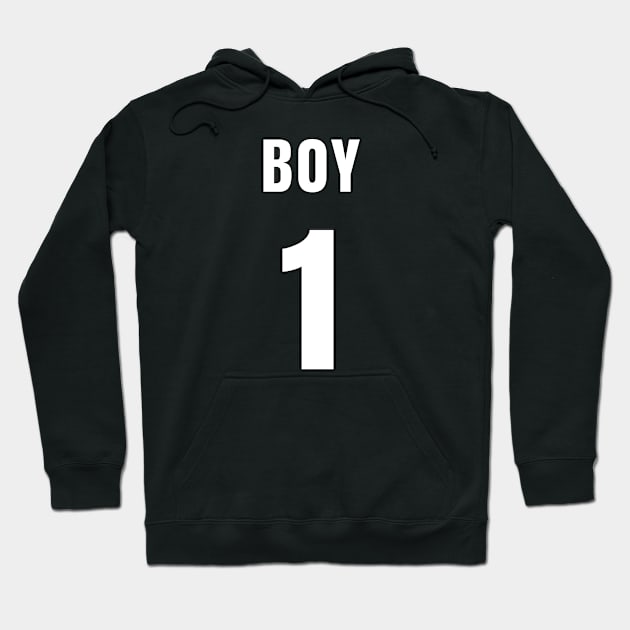 BOY NUMBER 1 FRONT-PRINT Hoodie by mn9